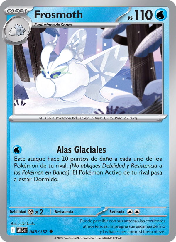Frosmoth 043 — Megaevolución (Spanish Pokémon TCG card)