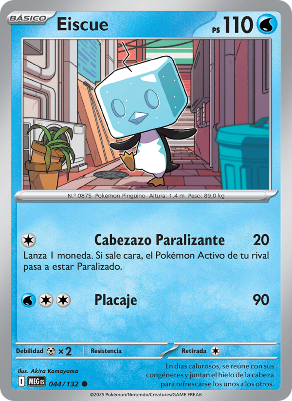 Eiscue 044 — Megaevolución (Spanish Pokémon TCG card)