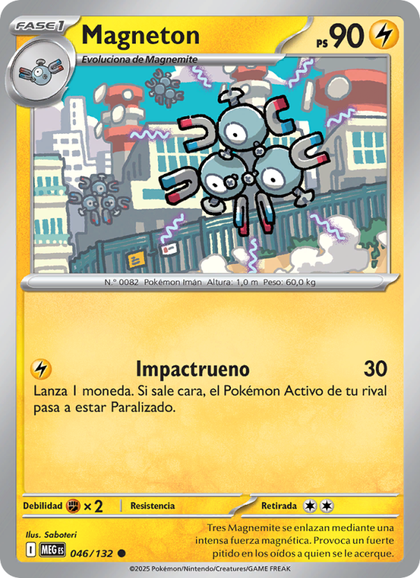 Magneton 046 — Megaevolución (Spanish Pokémon TCG card)