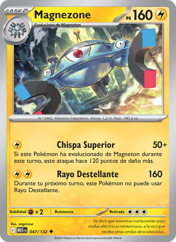 Magnezone 047 — Megaevolución (Spanish Pokémon TCG card)