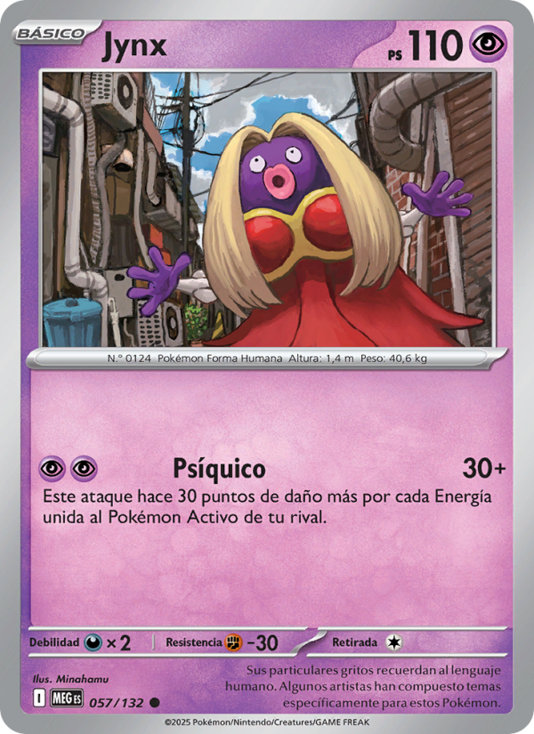Jynx 057 — Megaevolución (Spanish Pokémon TCG card)