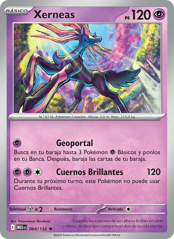 Xerneas 064 — Megaevolución (Spanish Pokémon TCG card)