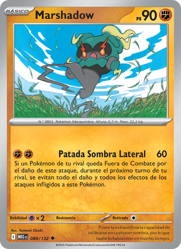 Marshadow 080 — Megaevolución (Spanish Pokémon TCG card)
