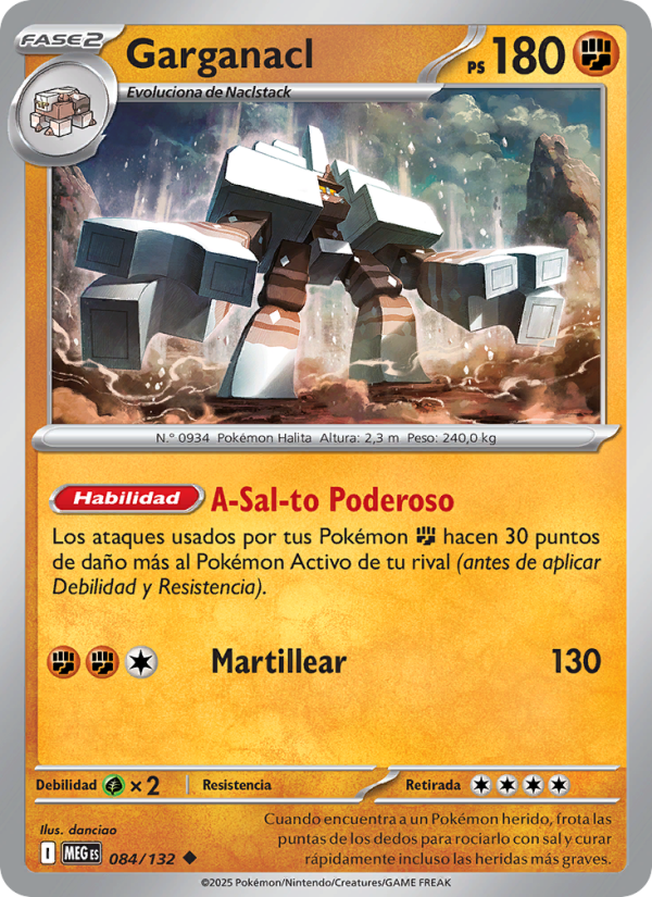 Garganacl 084 — Megaevolución (Spanish Pokémon TCG card)