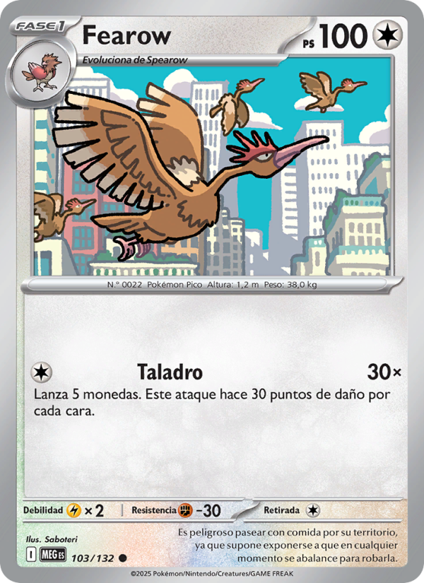 Fearow 103 — Megaevolución (Spanish Pokémon TCG card)