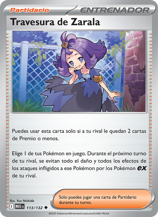 Travesura de Zarala 113 — Megaevolución (Spanish Pokémon TCG card)