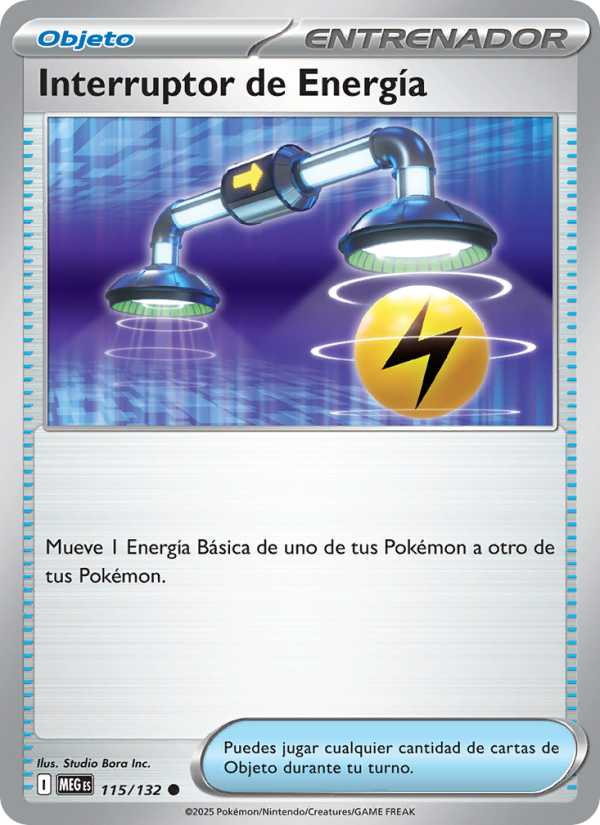 Interruptor de Energía 115 — Megaevolución (Spanish Pokémon TCG card)