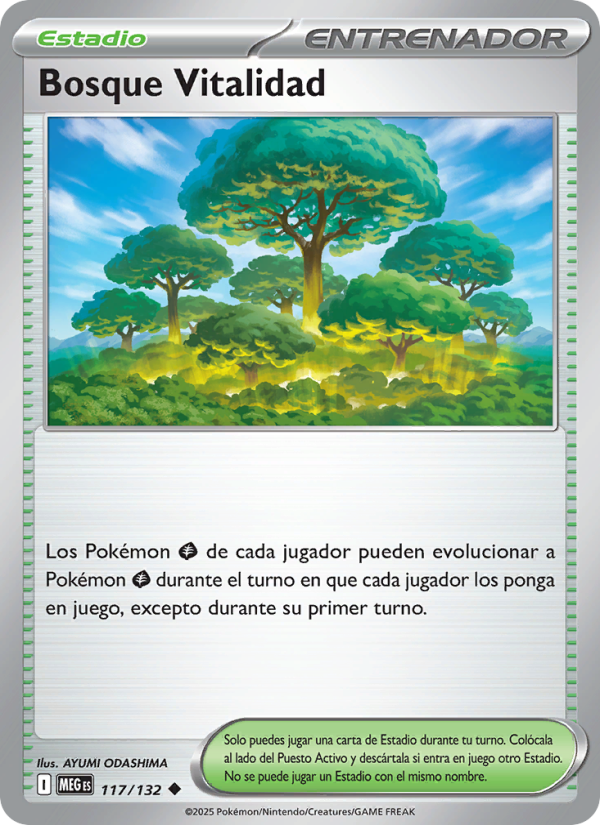 Bosque Vitalidad 117 — Megaevolución (Spanish Pokémon TCG card)