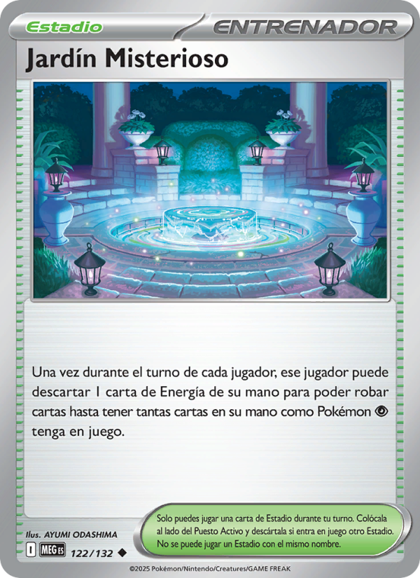 Jardín Misterioso 122 — Megaevolución (Spanish Pokémon TCG card)