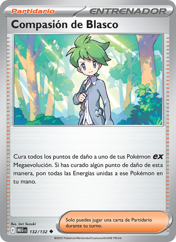 Compasión de Blasco 132 — Megaevolución (Spanish Pokémon TCG card)