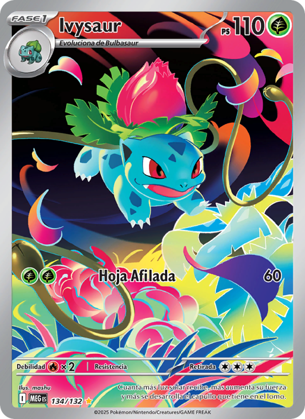 Ivysaur 134 — Megaevolución (Spanish Pokémon TCG card)