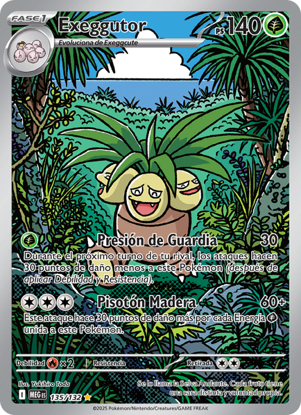 Exeggutor 135 — Megaevolución (Spanish Pokémon TCG card)