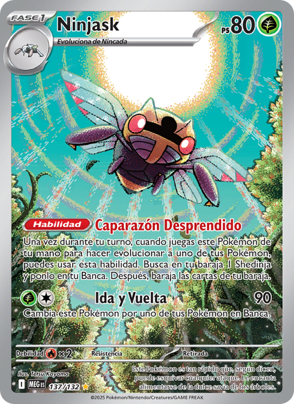 Ninjask 137 — Megaevolución (Spanish Pokémon TCG card)