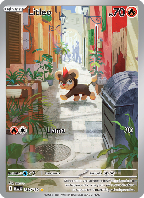 Litleo 139 — Megaevolución (Spanish Pokémon TCG card)