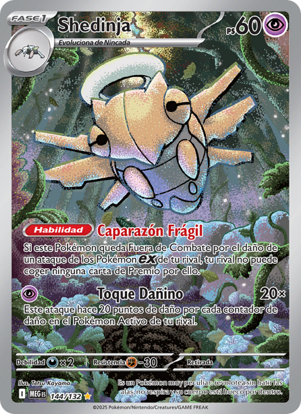 Shedinja 144 — Megaevolución (Spanish Pokémon TCG card)
