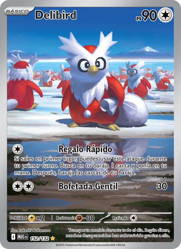 Delibird 152 — Megaevolución (Spanish Pokémon TCG card)