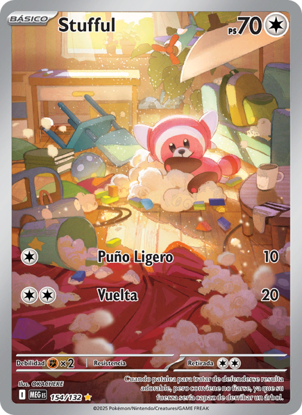 Stufful 154 — Megaevolución (Spanish Pokémon TCG card)