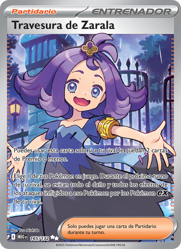 Travesura de Zarala 165 — Megaevolución (Spanish Pokémon TCG card)
