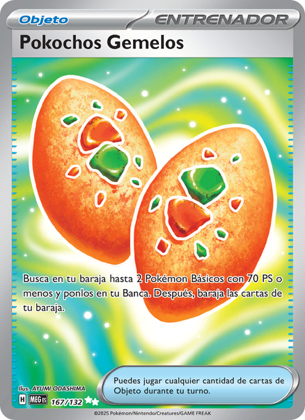 Pokochos Gemelos 167 — Megaevolución (Spanish Pokémon TCG card)