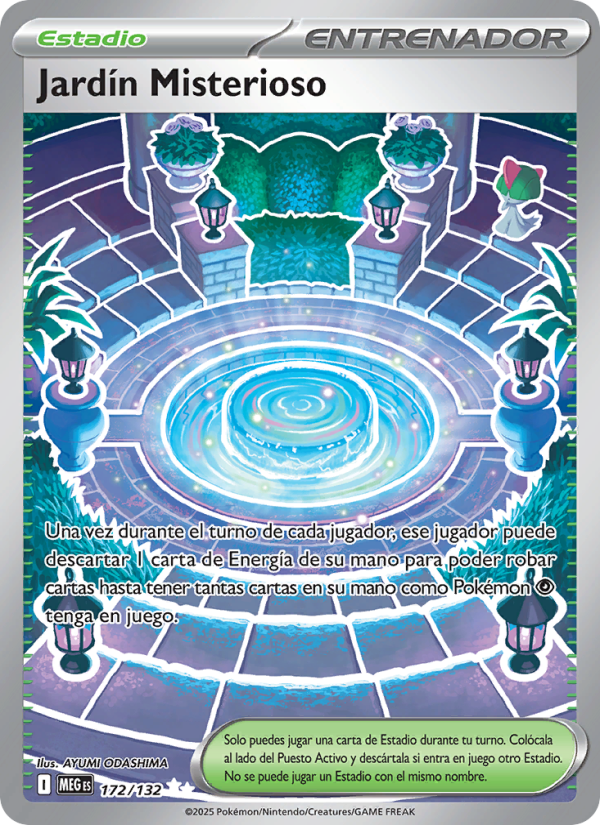 Jardín Misterioso 172 — Megaevolución (Spanish Pokémon TCG card)