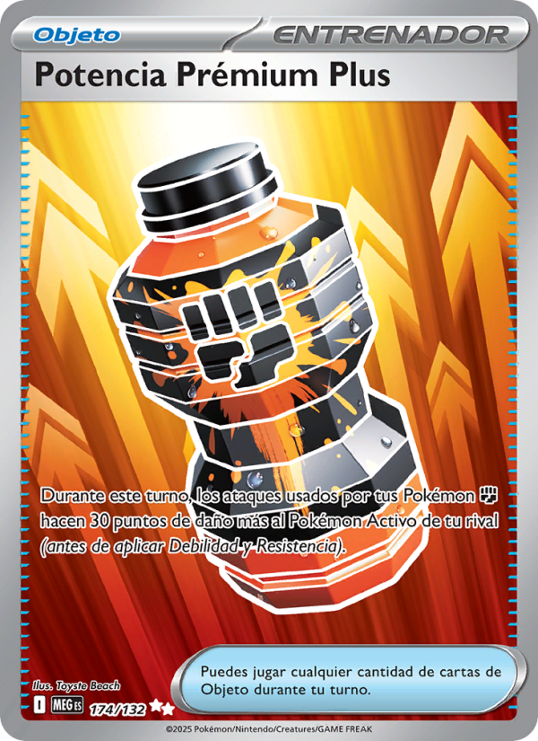 Potencia Prémium Plus 174 — Megaevolución (Spanish Pokémon TCG card)