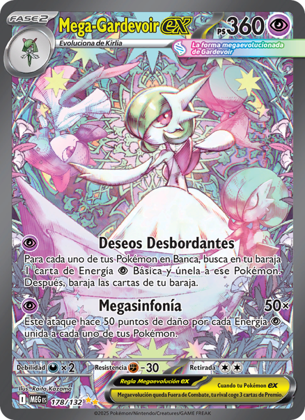 Mega-Gardevoir ex 178 — Megaevolución (Spanish Pokémon TCG card)