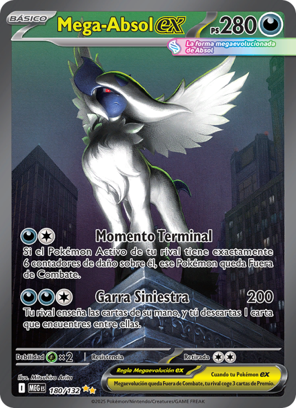 Mega-Absol ex 180 — Megaevolución (Spanish Pokémon TCG card)