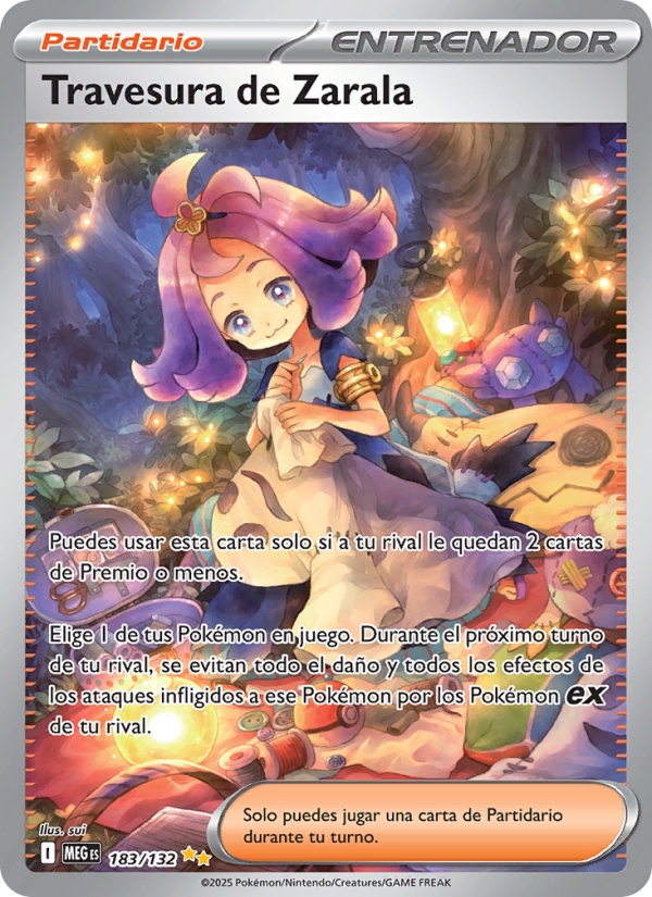 Travesura de Zarala 183 — Megaevolución (Spanish Pokémon TCG card)