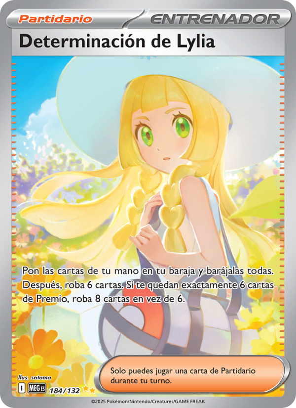 Determinación de Lylia 184 — Megaevolución (Spanish Pokémon TCG card)