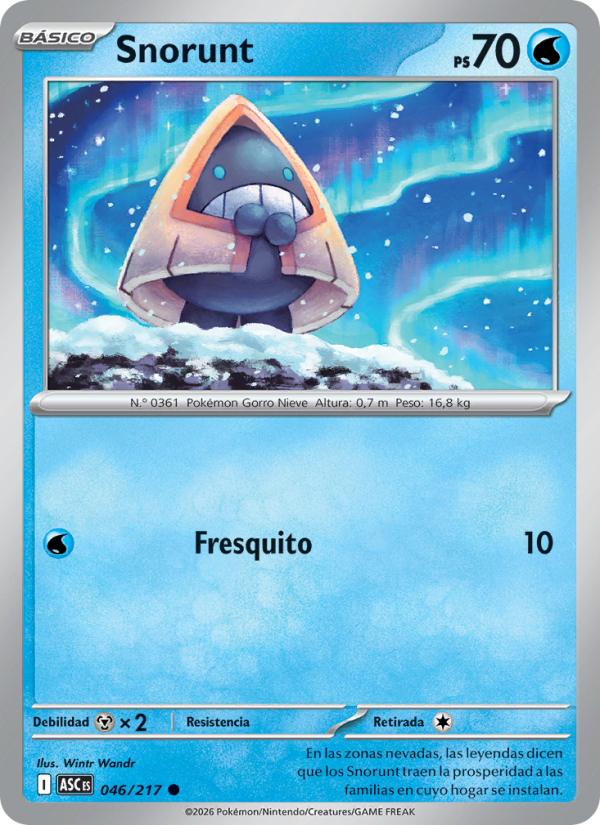 Snorunt 046 — Héroes Ascendentes (Spanish Pokémon TCG card)