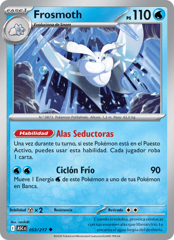 Frosmoth 053 — Héroes Ascendentes (Spanish Pokémon TCG card)