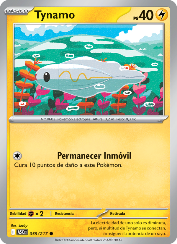 Tynamo 059 — Héroes Ascendentes (Spanish Pokémon TCG card)
