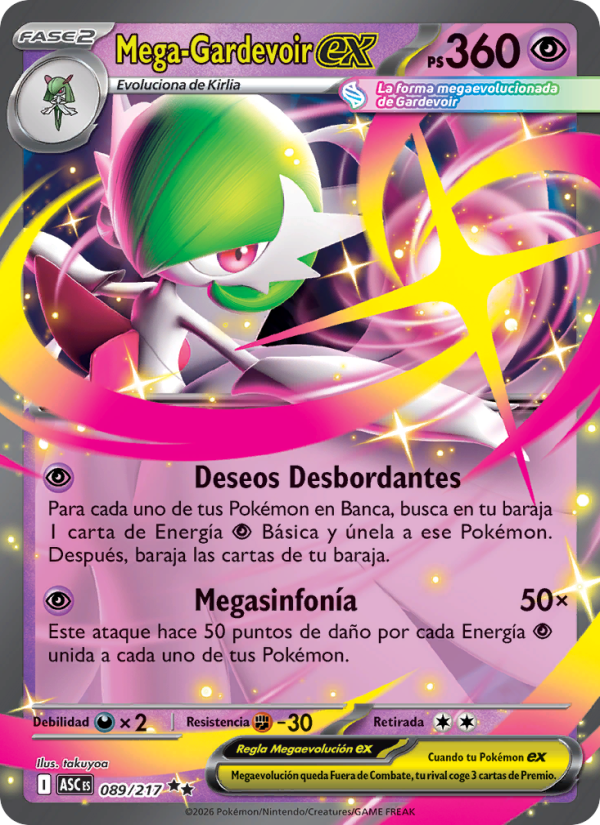 Mega-Gardevoir ex 089 — Héroes Ascendentes (Spanish Pokémon TCG card)