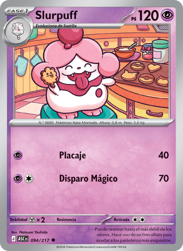Slurpuff 094 — Héroes Ascendentes (Spanish Pokémon TCG card)