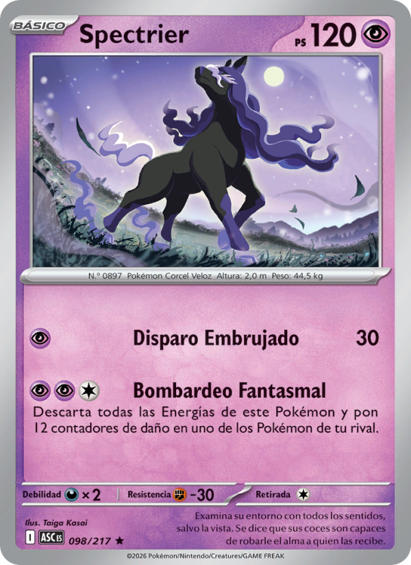 Spectrier 098 — Héroes Ascendentes (Spanish Pokémon TCG card)