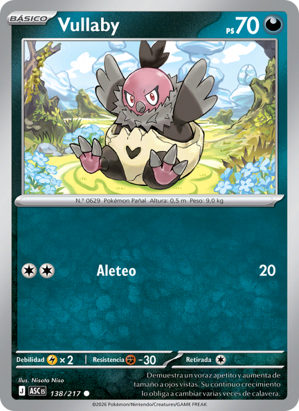 Vullaby 138 — Héroes Ascendentes (Spanish Pokémon TCG card)