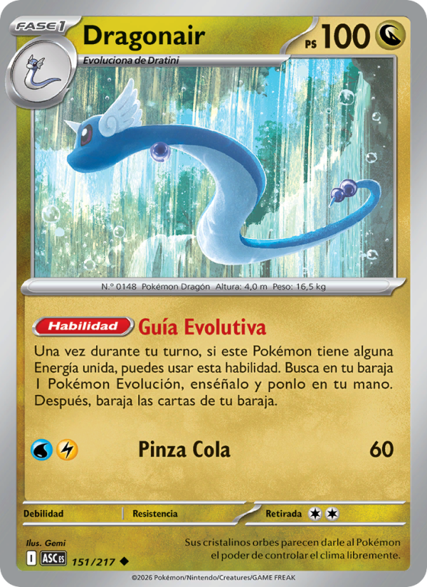 Dragonair 151 — Héroes Ascendentes (Spanish Pokémon TCG card)