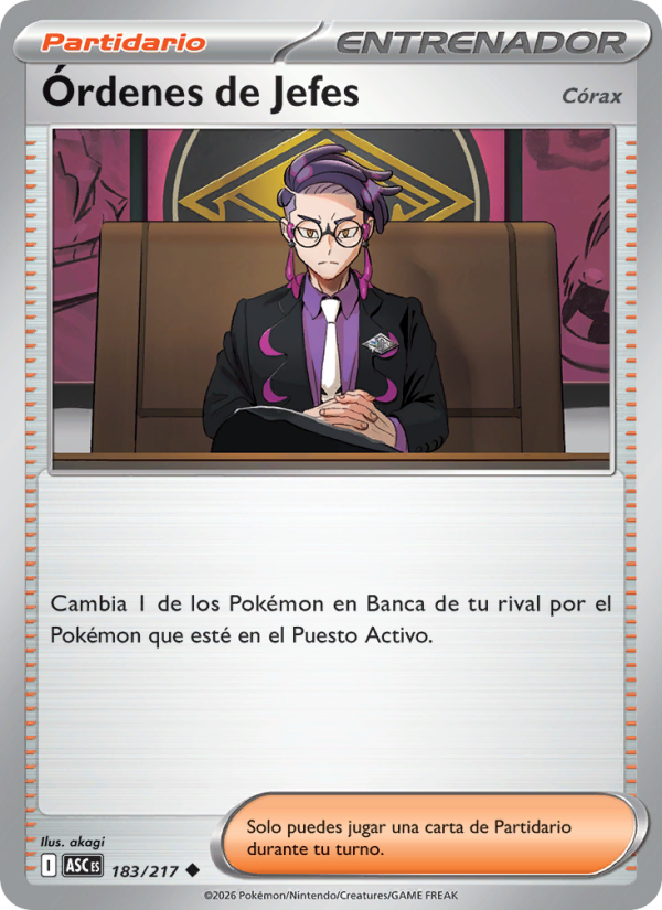 Órdenes de Jefes 183 — Héroes Ascendentes (Spanish Pokémon TCG card)