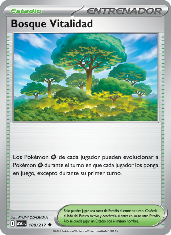 Bosque Vitalidad 188 — Héroes Ascendentes (Spanish Pokémon TCG card)