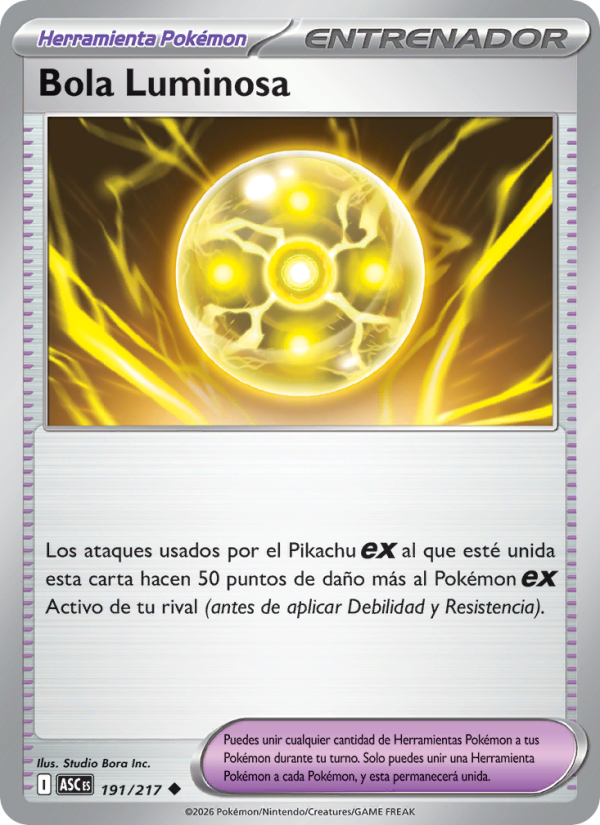 Bola Luminosa 191 — Héroes Ascendentes (Spanish Pokémon TCG card)