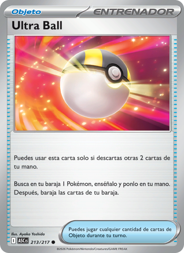 Ultra Ball 213 — Héroes Ascendentes (Spanish Pokémon TCG card)