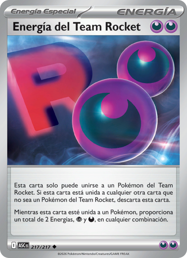 Energía del Team Rocket 217 — Héroes Ascendentes (Spanish Pokémon TCG card)