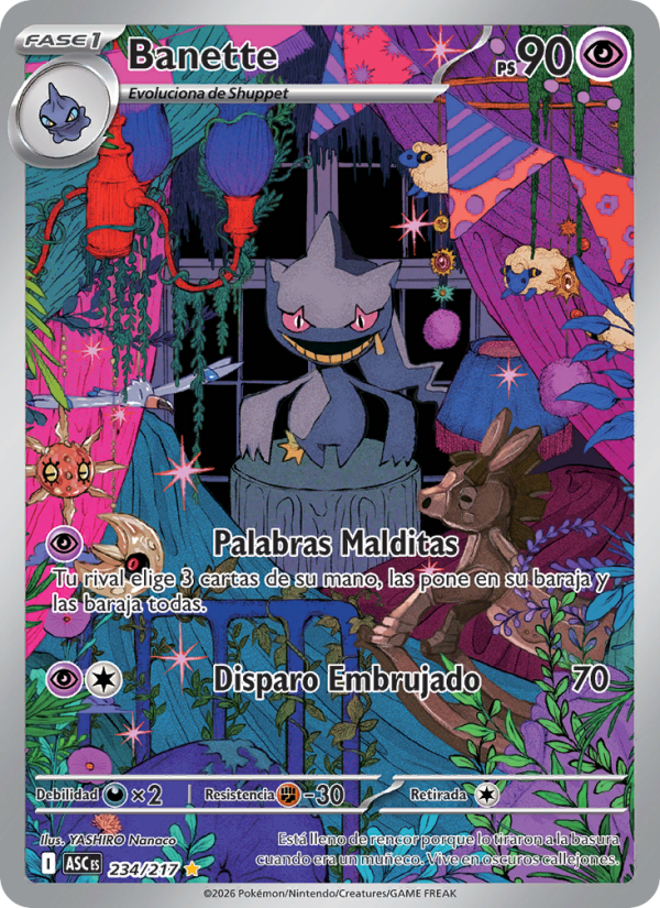 Banette 234 — Héroes Ascendentes (Spanish Pokémon TCG card)