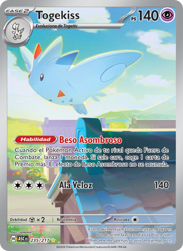 Togekiss 235 — Héroes Ascendentes (Spanish Pokémon TCG card)