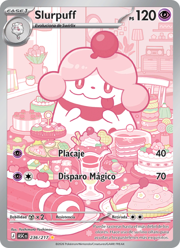 Slurpuff 236 — Héroes Ascendentes (Spanish Pokémon TCG card)