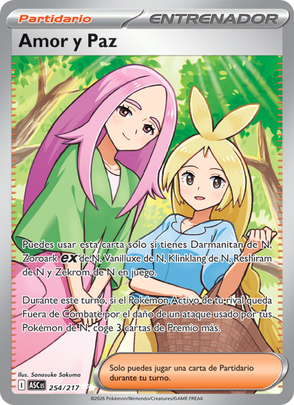 Amor y Paz 254 — Héroes Ascendentes (Spanish Pokémon TCG card)