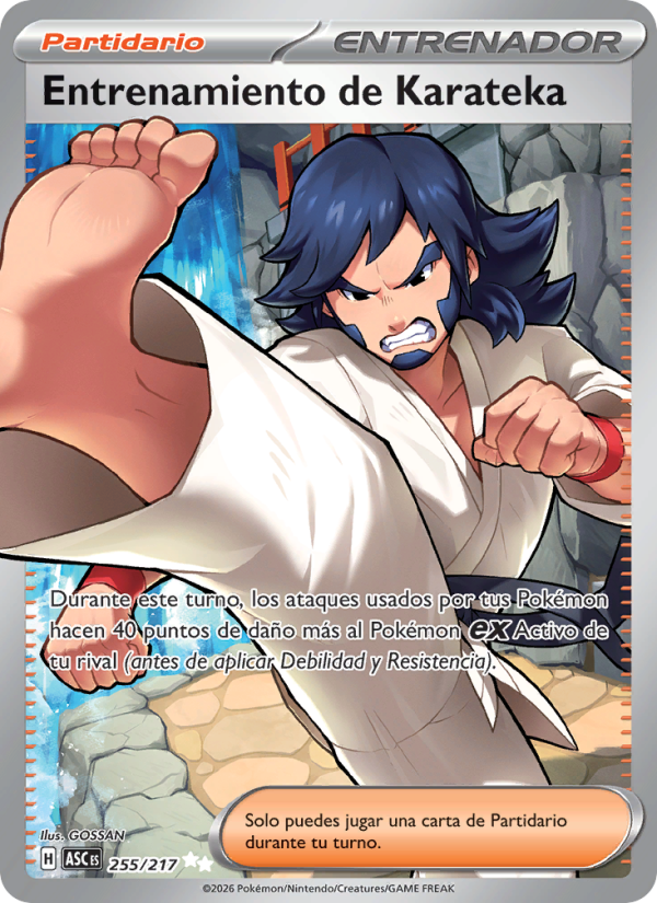 Entrenamiento de Karateka 255 — Héroes Ascendentes (Spanish Pokémon TCG card)
