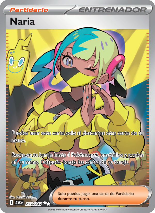 Naria 257 — Héroes Ascendentes (Spanish Pokémon TCG card)