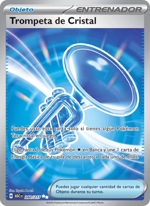 Trompeta de Cristal 260 — Héroes Ascendentes (Spanish Pokémon TCG card)