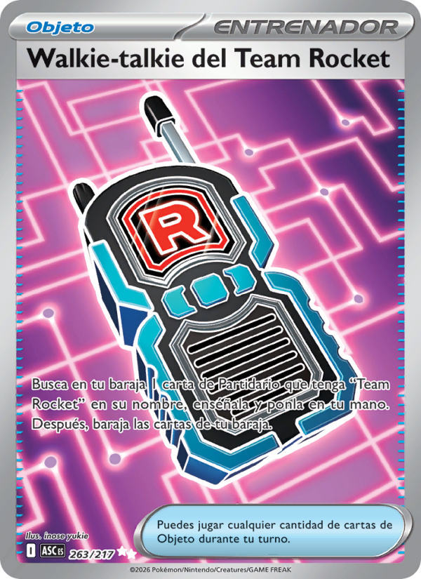 Walkie-talkie del Team Rocket 263 — Héroes Ascendentes (Spanish Pokémon TCG card)